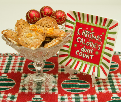 Pecan Lace Sandwhich Cookies with Orange Buttercream from The Cookie Party Cookbook